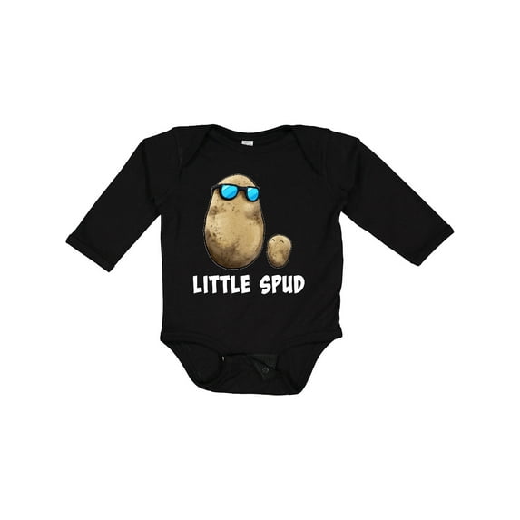 Inktastic Little Spud Potato Father and Child Boys or Girls Long Sleeve Baby Bodysuit