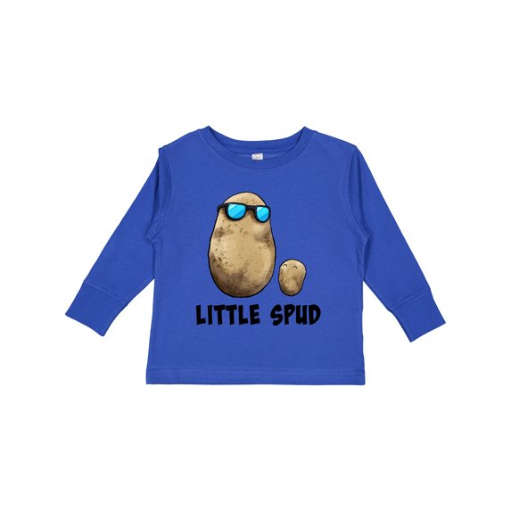 Inktastic Little Spud Potato Father and Child Boys or Girls Long Sleeve Toddler T-Shirt
