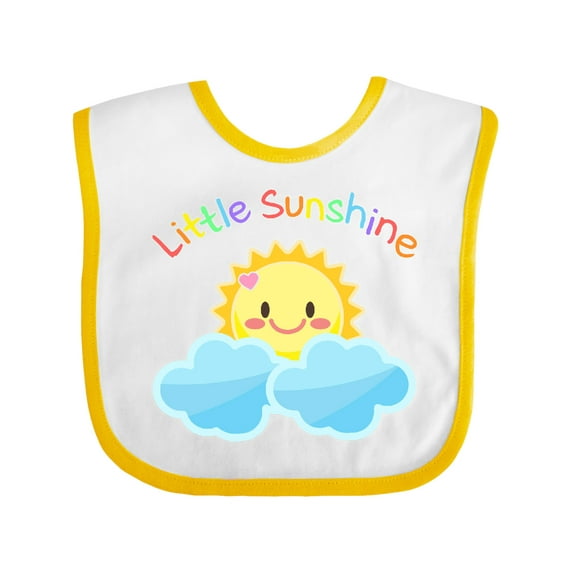 Inktastic Little Sunshine Cute Sun Rainbow Letters Boys or Girls Baby Bib