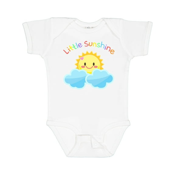 Inktastic Little Sunshine- Cute Sun Rainbow Letters Boys or Girls Baby Bodysuit