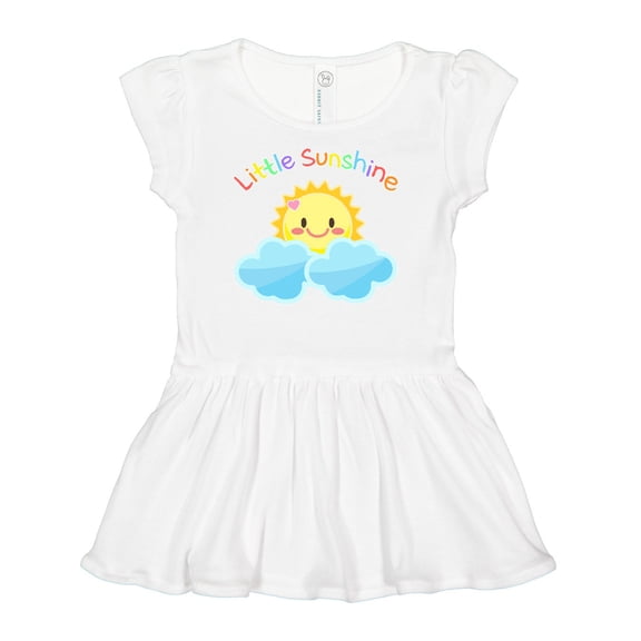 Inktastic Little Sunshine- Cute Sun Rainbow Letters Girls Baby Dress