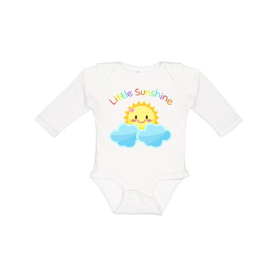 Inktastic Little Sunshine- cute sun rainbow letters Boys or Girls Long Sleeve Baby Bodysuit