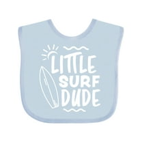 Inktastic Little Surf Dude with Surfboard Boys Baby Bib