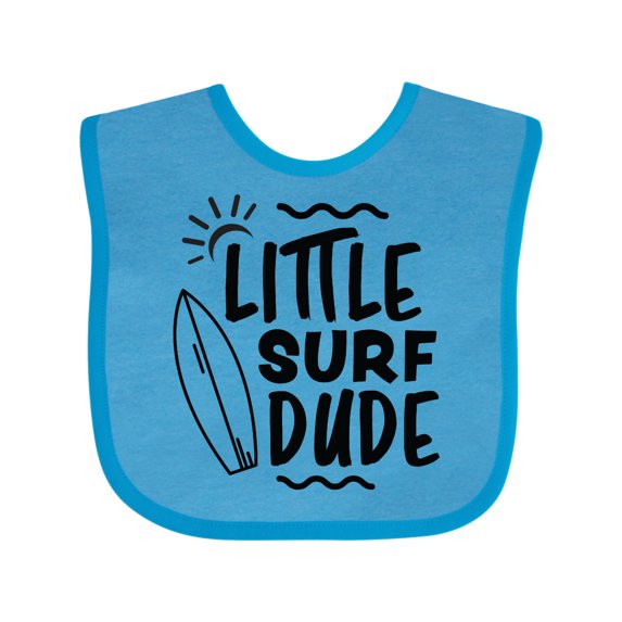 Inktastic Little Surf Dude with Surfboard Boys Baby Bib