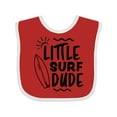 thumbnail image 1 of Inktastic Little Surf Dude with Surfboard Boys Baby Bib, 1 of 4