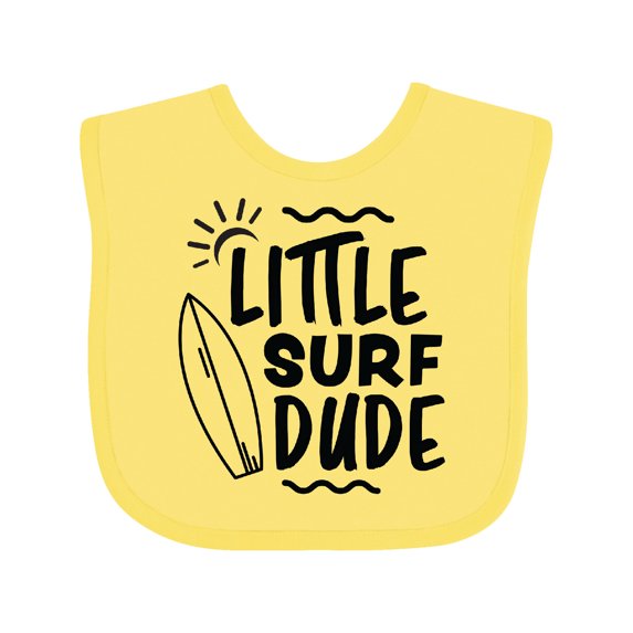 Inktastic Little Surf Dude with Surfboard Boys Baby Bib