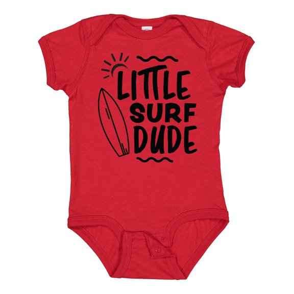 Inktastic Little Surf Dude with Surfboard Boys Baby Bodysuit