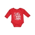 thumbnail image 1 of Inktastic Little Surf Dude with Surfboard Boys Long Sleeve Baby Bodysuit, 1 of 5