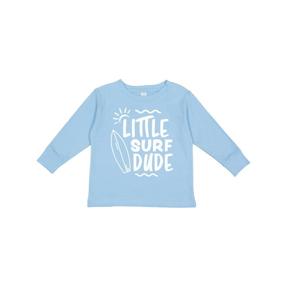 Inktastic Little Surf Dude with Surfboard Boys Long Sleeve Toddler T-Shirt