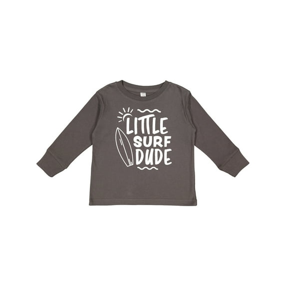 Inktastic Little Surf Dude with Surfboard Boys Long Sleeve Toddler T-Shirt