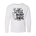 thumbnail image 1 of Inktastic Little Surf Dude with Surfboard Long Sleeve Youth T-Shirt, 1 of 5