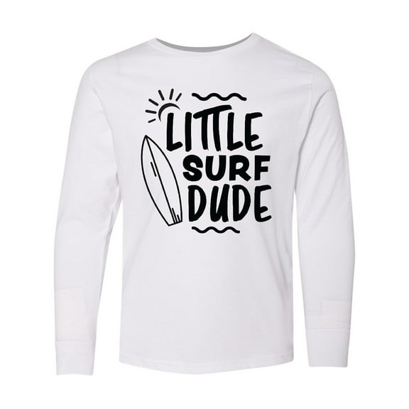 Inktastic Little Surf Dude with Surfboard Long Sleeve Youth T-Shirt