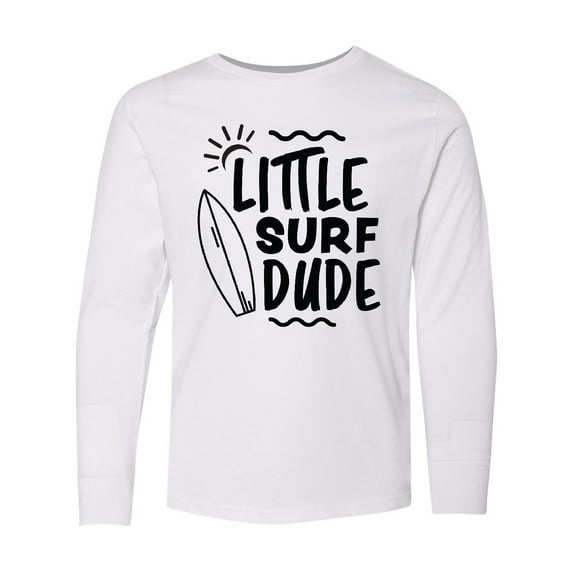 Inktastic Little Surf Dude with Surfboard Long Sleeve Youth T-Shirt
