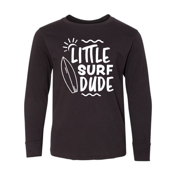 Inktastic Little Surf Dude with Surfboard Long Sleeve Youth T-Shirt
