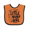 thumbnail image 1 of Inktastic Little Surf Girl with Surfboard Girls Baby Bib, 1 of 4