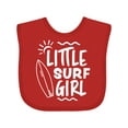 thumbnail image 1 of Inktastic Little Surf Girl with Surfboard Girls Baby Bib, 1 of 4