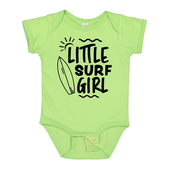 Inktastic Little Surf Girl with Surfboard Girls Baby Bodysuit