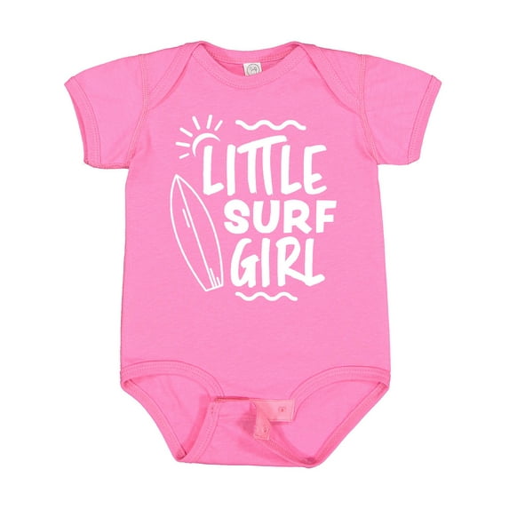 Inktastic Little Surf Girl with Surfboard Girls Baby Bodysuit