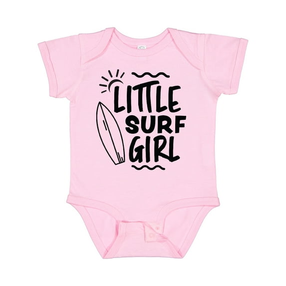 Inktastic Little Surf Girl with Surfboard Girls Baby Bodysuit