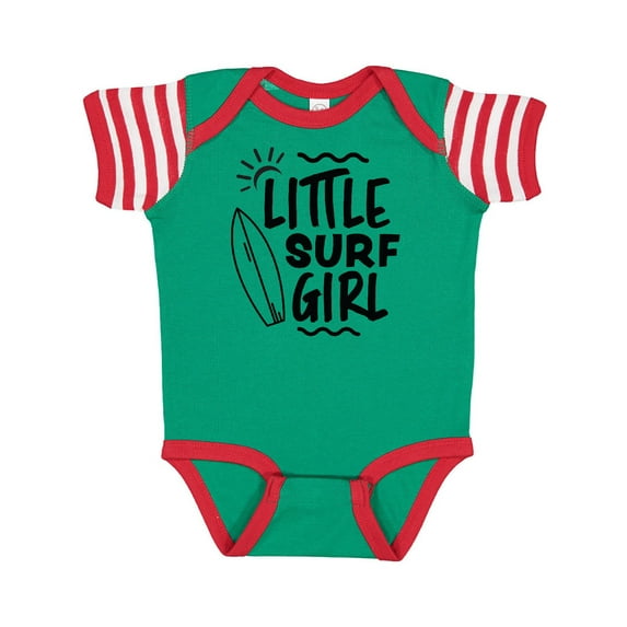 Inktastic Little Surf Girl with Surfboard Girls Baby Bodysuit