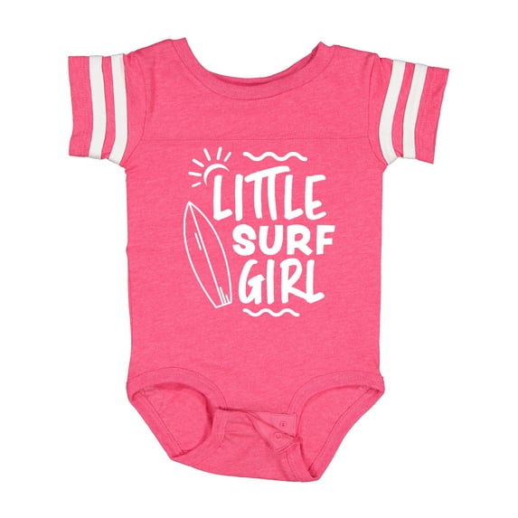 Inktastic Little Surf Girl with Surfboard Girls Baby Bodysuit