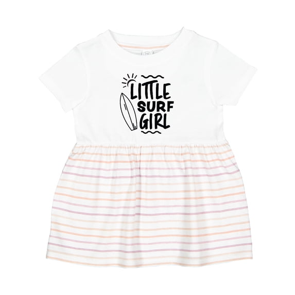 Inktastic Little Surf Girl with Surfboard Girls Baby Dress