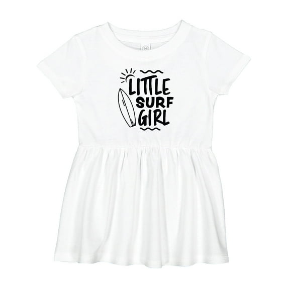 Inktastic Little Surf Girl with Surfboard Girls Baby Dress
