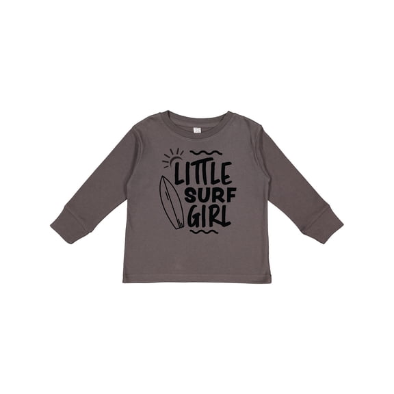 Inktastic Little Surf Girl with Surfboard Girls Long Sleeve Toddler T-Shirt
