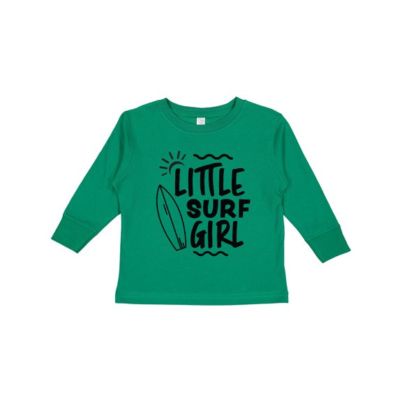 Inktastic Little Surf Girl with Surfboard Girls Long Sleeve Toddler T-Shirt