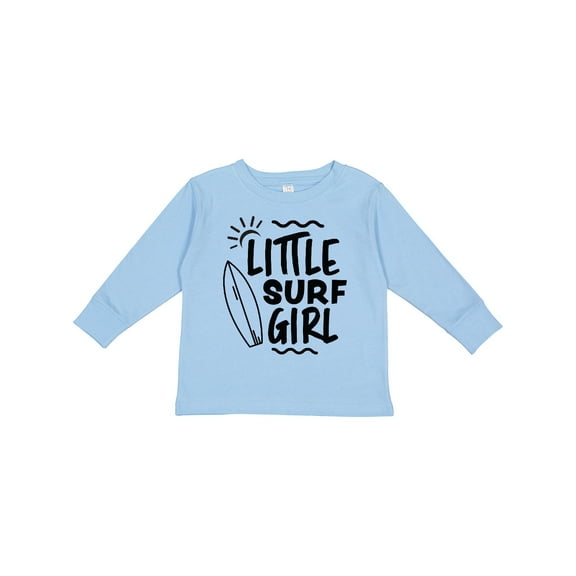 Inktastic Little Surf Girl with Surfboard Girls Long Sleeve Toddler T-Shirt