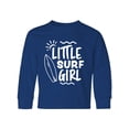 thumbnail image 1 of Inktastic Little Surf Girl with Surfboard Long Sleeve Youth T-Shirt, 1 of 5