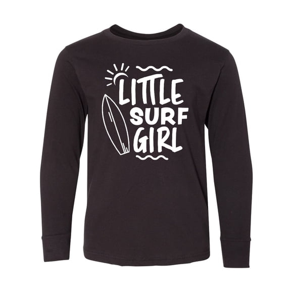 Inktastic Little Surf Girl with Surfboard Long Sleeve Youth T-Shirt