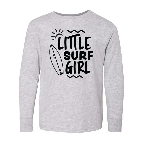 Inktastic Little Surf Girl with Surfboard Long Sleeve Youth T-Shirt