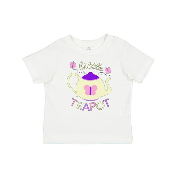 Inktastic Little Teapot Cute Teapot with Butterflies Boys or Girls Baby T-Shirt