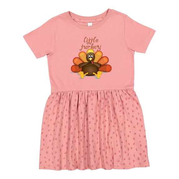 Inktastic Little Turkey Girls Toddler Dress