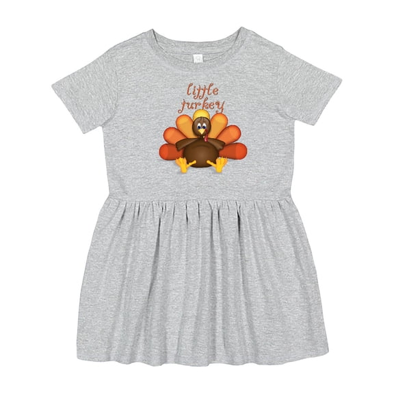 Inktastic Little Turkey Girls Toddler Dress