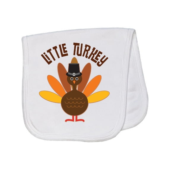 Inktastic Little Turkey Thanksgiving Baby Burp Cloth