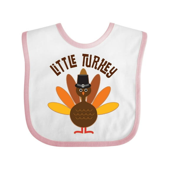 Inktastic Little Turkey Thanksgiving Boys or Girls Baby Bib