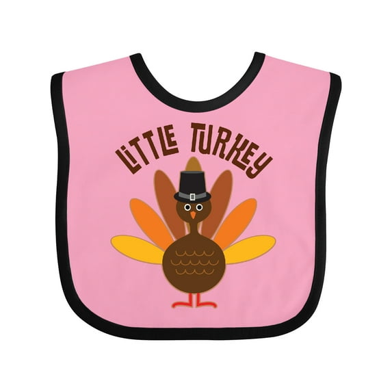 Inktastic Little Turkey Thanksgiving Boys or Girls Baby Bib