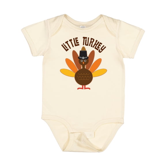Inktastic Little Turkey Thanksgiving Boys or Girls Baby Bodysuit