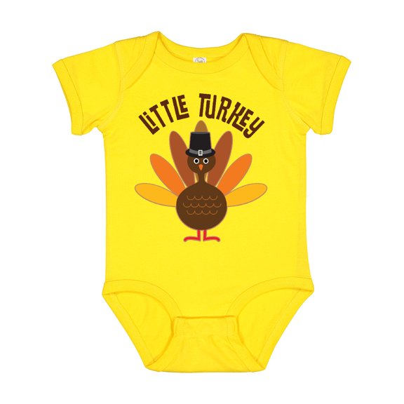 Inktastic Little Turkey Thanksgiving Boys or Girls Baby Bodysuit