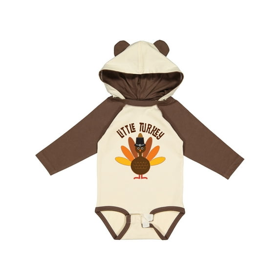 Inktastic Little Turkey Thanksgiving Boys or Girls Long Sleeve Baby Bodysuit