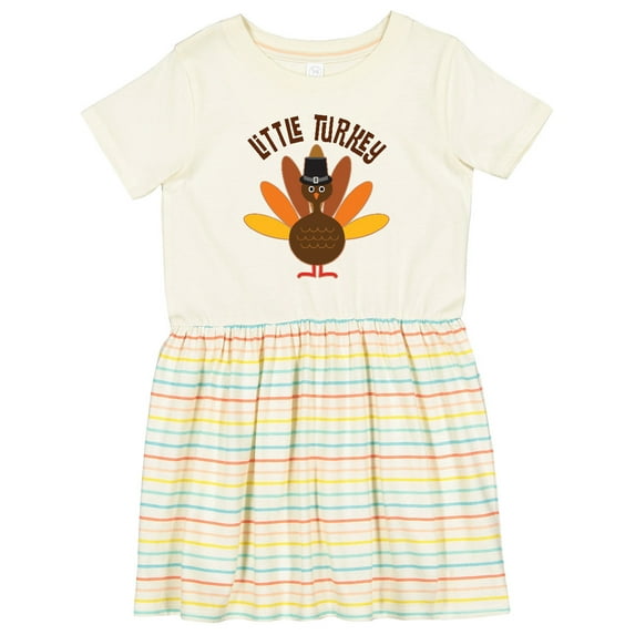 Inktastic Little Turkey Thanksgiving Girls Toddler Dress