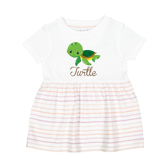 Inktastic Little Turtle Girls Baby Dress