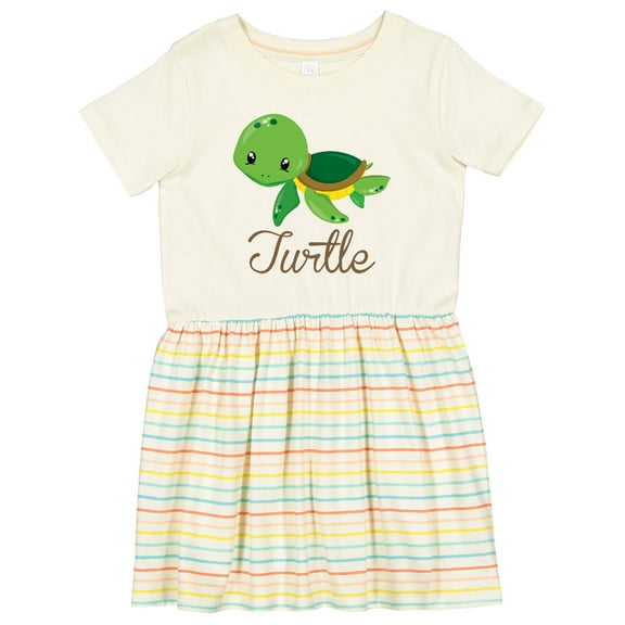 Inktastic Little Turtle Girls Toddler Dress