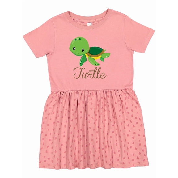 Inktastic Little Turtle Girls Toddler Dress