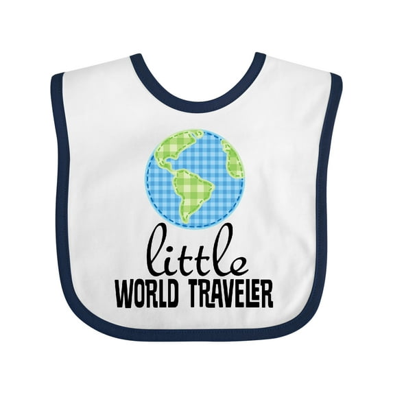 Inktastic Little World Traveler Boys or Girls Baby Bib