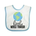 thumbnail image 1 of Inktastic Little World Traveler Boys or Girls Baby Bib, 1 of 4