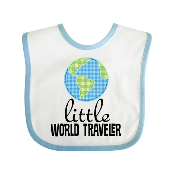 Inktastic Little World Traveler Boys or Girls Baby Bib