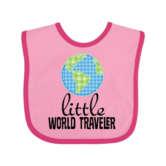 Inktastic Little World Traveler Boys or Girls Baby Bib